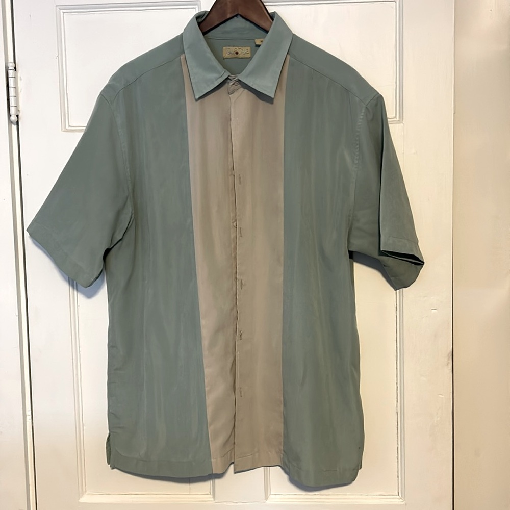 Royal Palm, short sleeve cabana shirt, men’s, size, XL and beige